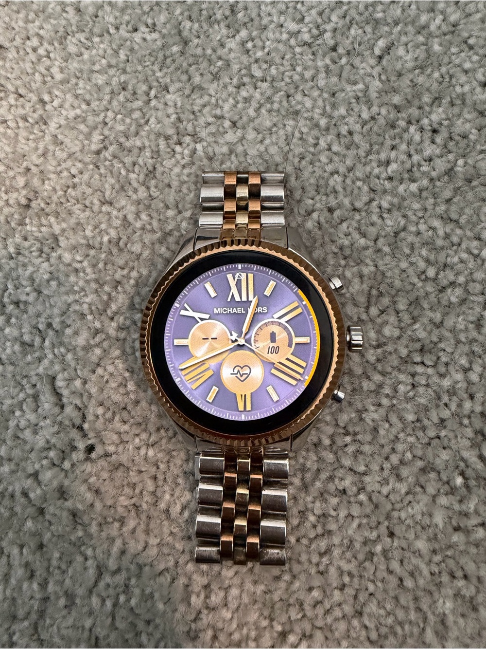 Michael Kors Two-Tone Rose Gold & Silver Smart Watch with Changeable Face